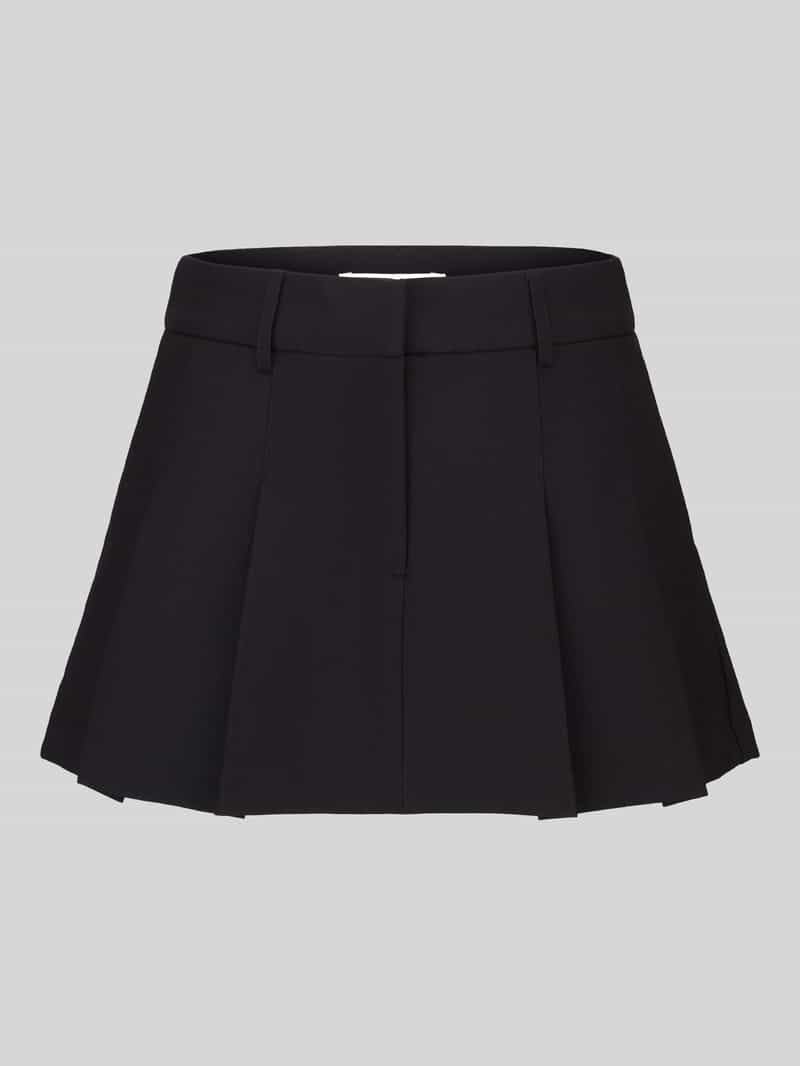 Uitlopende mini-rok met viscosemet viscose model 'SYLLIE'