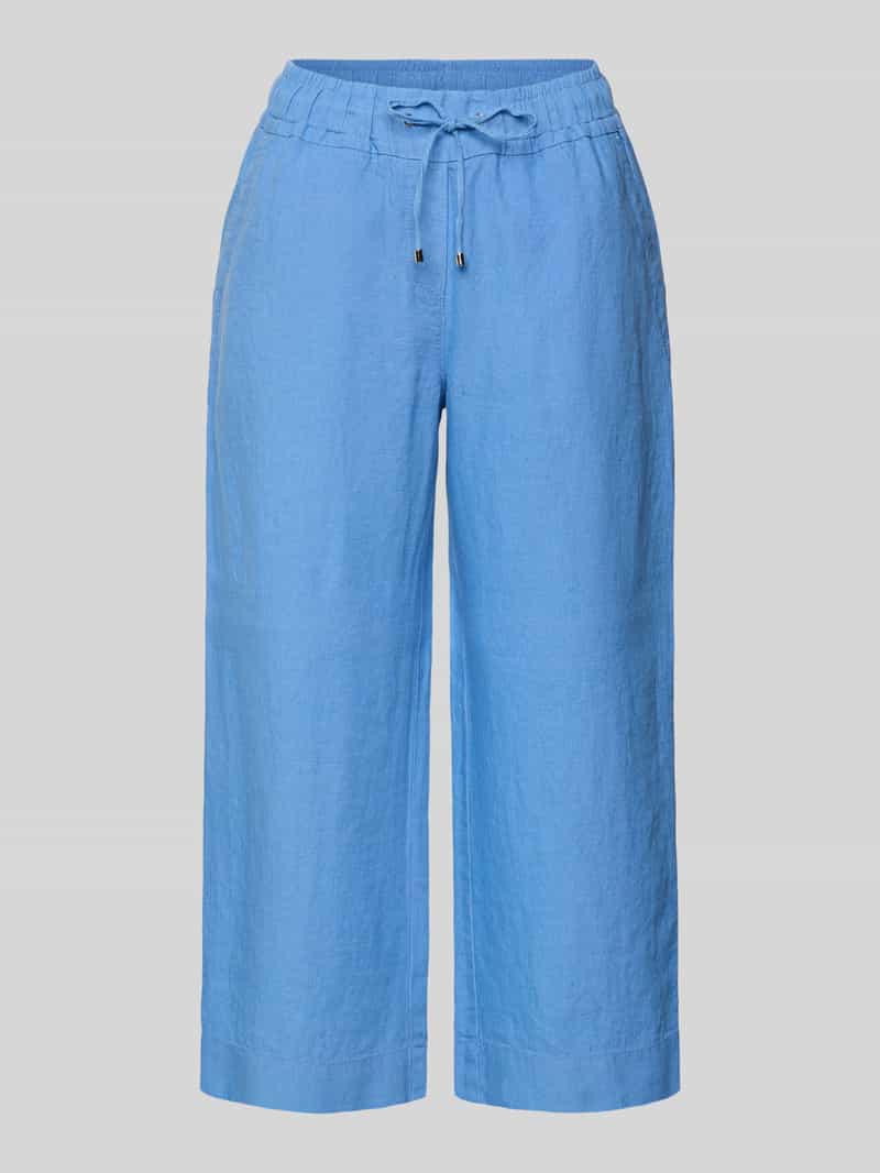 TONI Wide leg linnen broek met verkort model 'PIA'