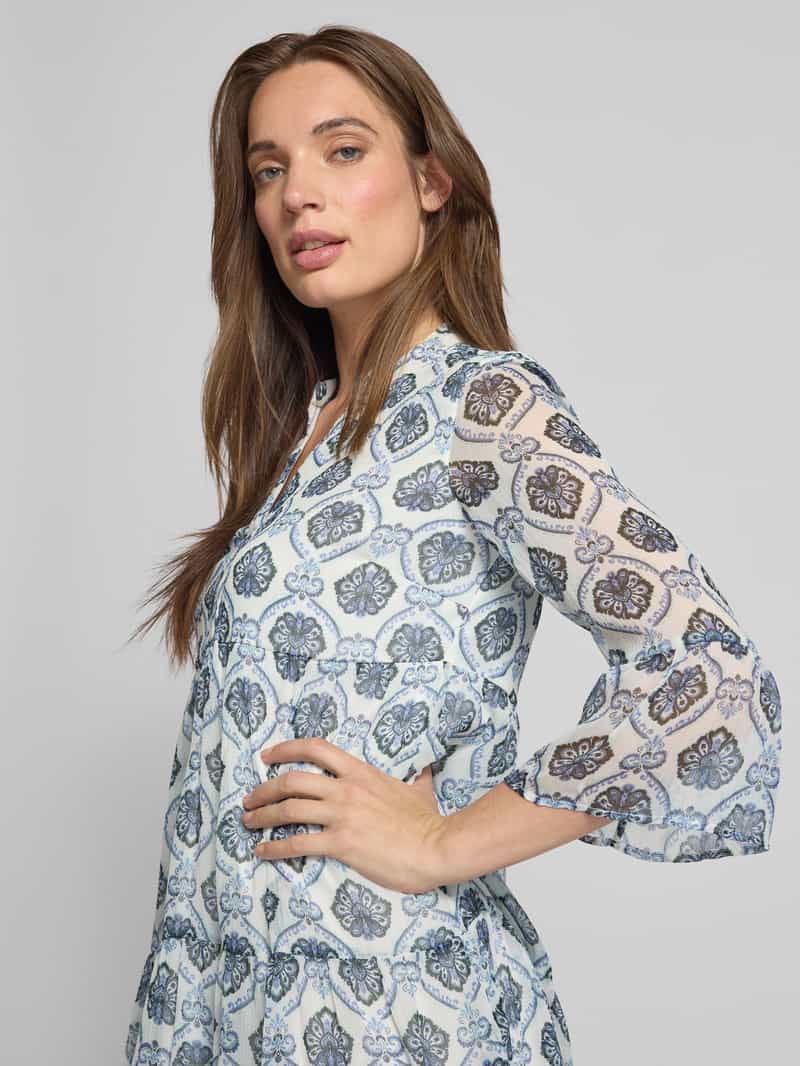 Vero Moda Getailleerde mini-jurk met semi-transparante mouwen model 'SMILLA'