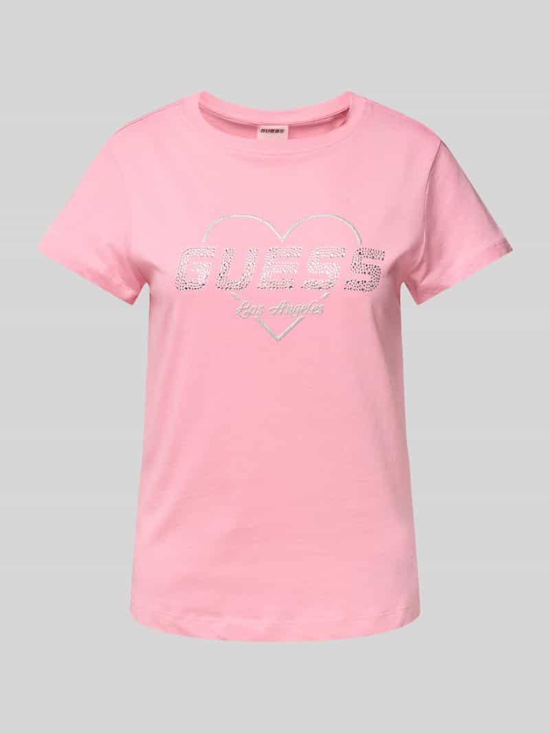 Guess Activewear T-shirt met strass-steentjes model 'NARCISO'