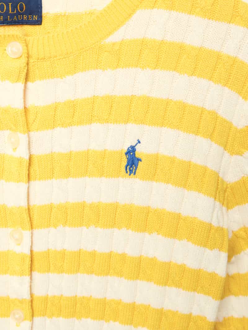 Polo Ralph Lauren Teens Cardigan met kabelpatroon en labelstitching