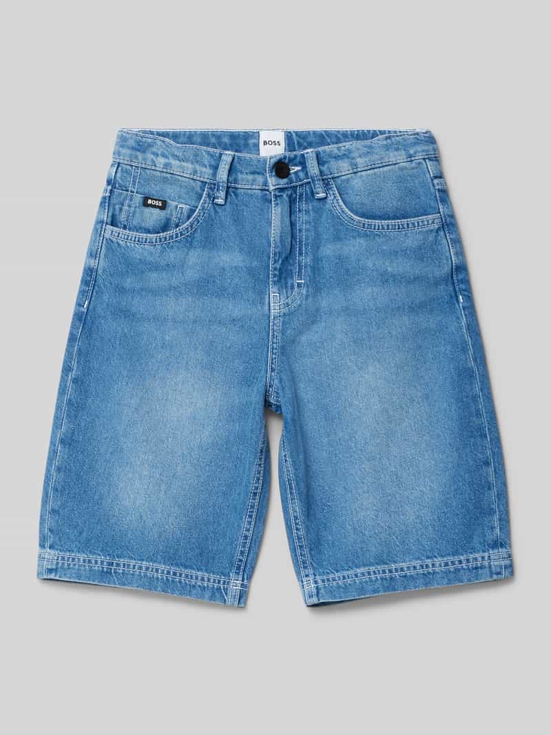 Boss Korte jeans met labeldetail