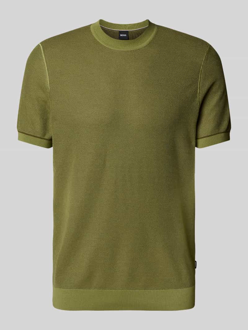 Boss T-shirt in gebreide look model 'Jianfranco'