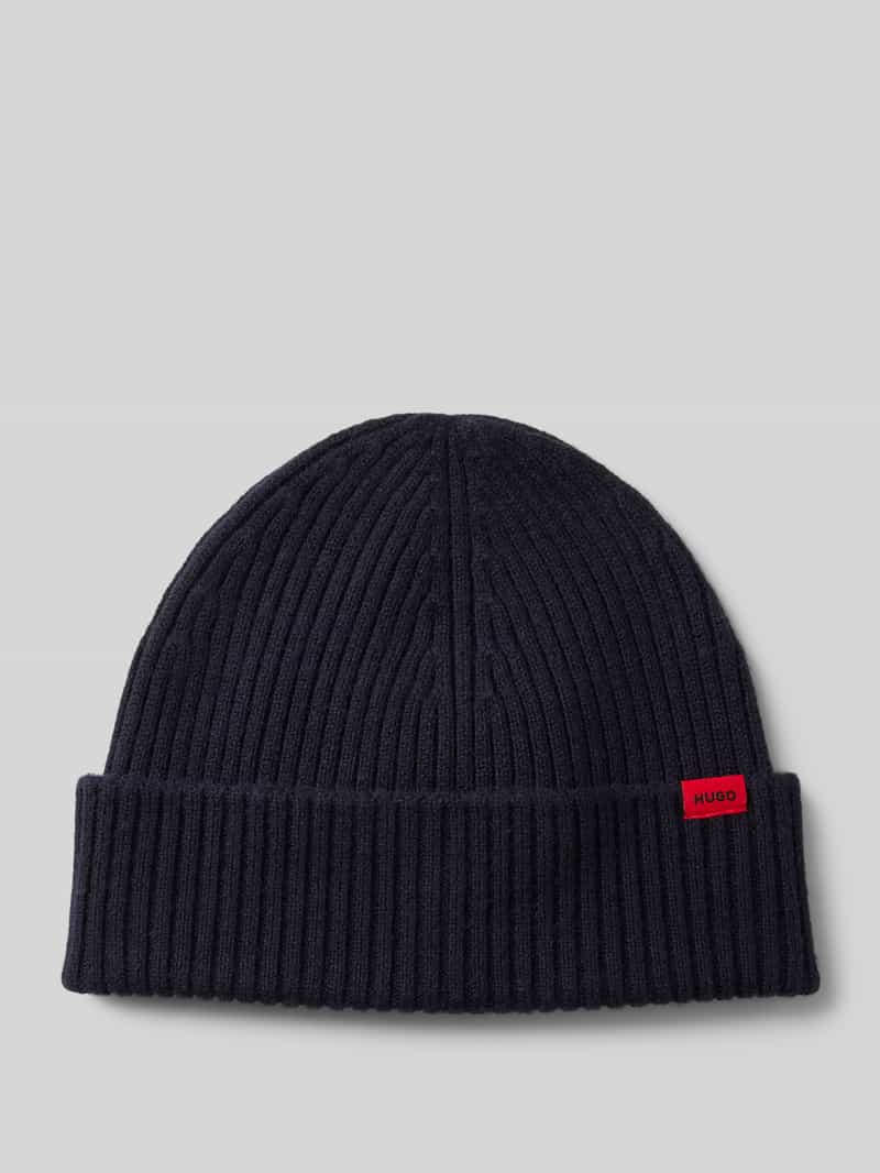 HUGO Beanie met labelpatch model 'Xola'
