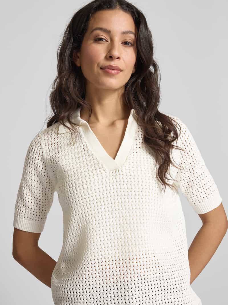 Soyaconcept Gebreide pullover met 1 2-mouwen en platte kraag model 'DENEFA'