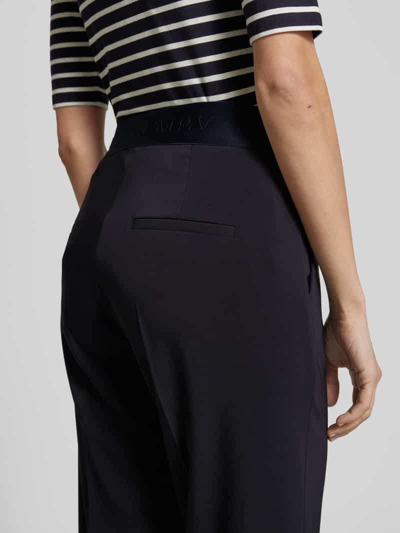 CAMBIO Wide leg comfortbroek met vaste persplooien