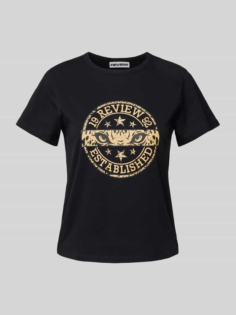 T-shirt met labelprint
