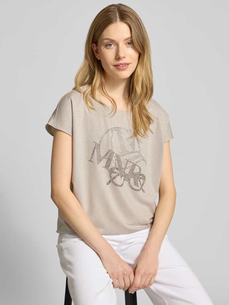 monari T-shirt met siersteentjes