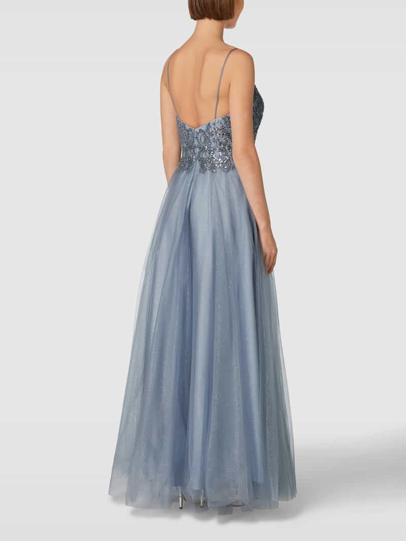 Avondjurk met sierkraaltjes en pailletten Mascara