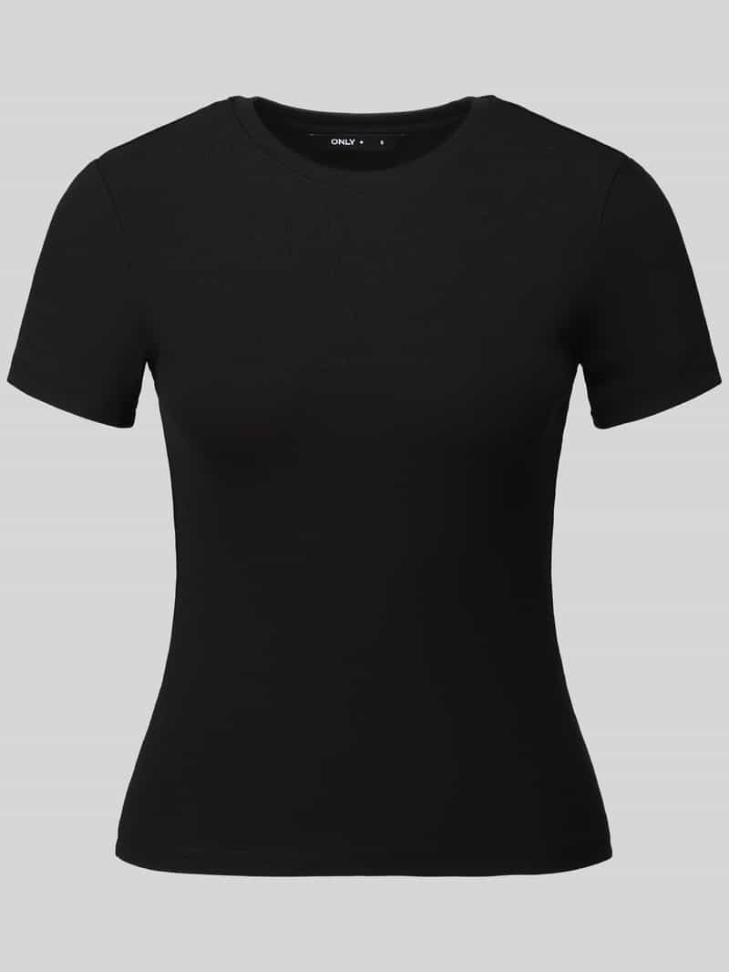 Slim fit t-shirt van katoenmix model 'RILEY'