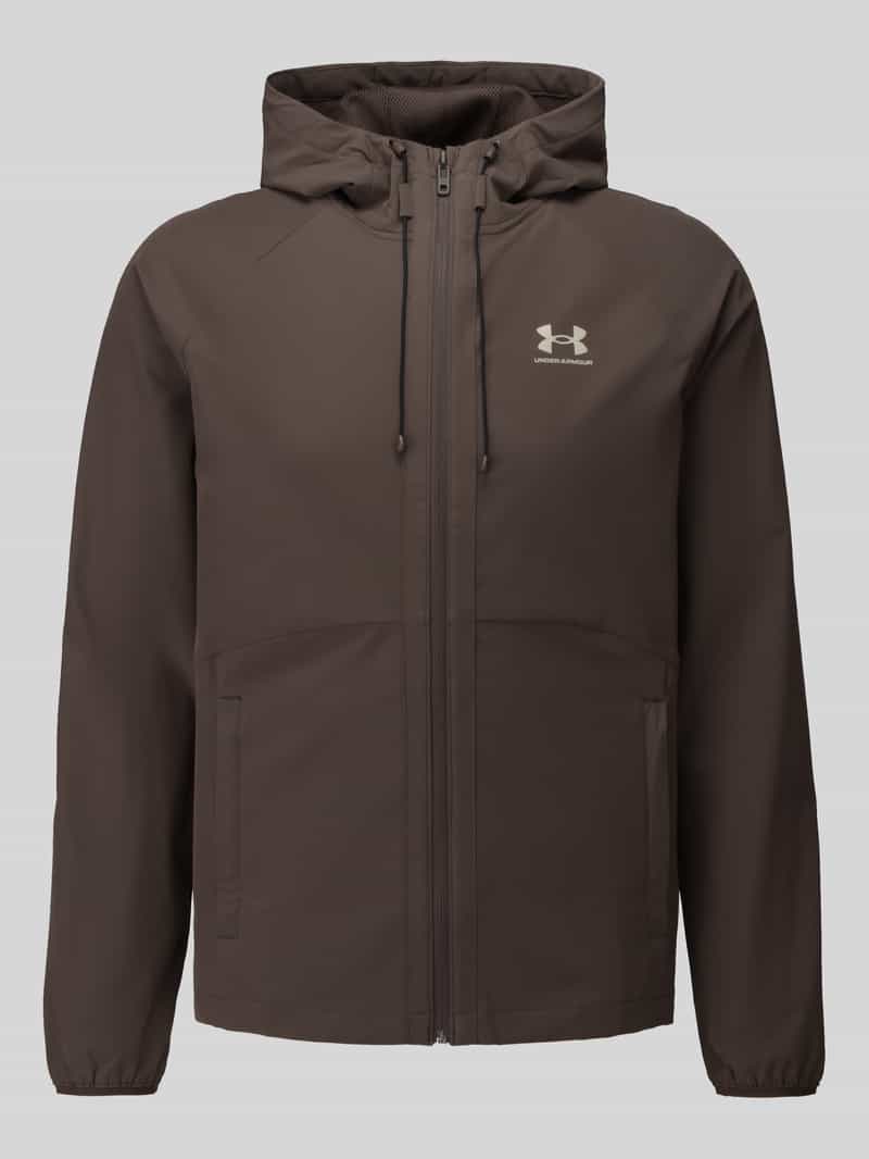 Regular fit trainingsjack met labelprint Model 'Vibe'