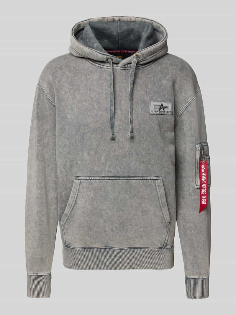 alpha industries Hoodie met ritszak op de mouw