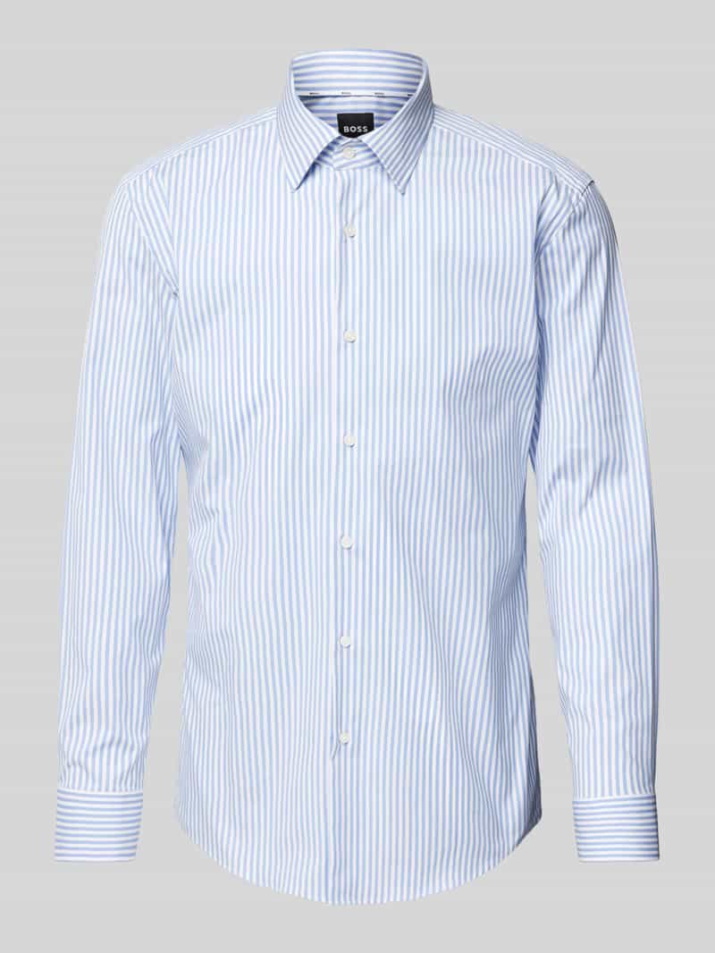 Boss Slim fit zakelijk overhemd met kentkraag model 'Hank'