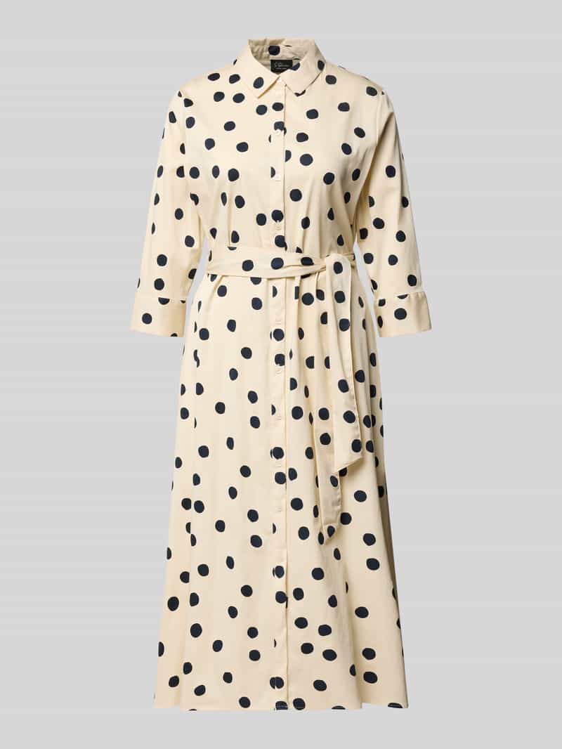 regular fit blousejurk van katoenmix