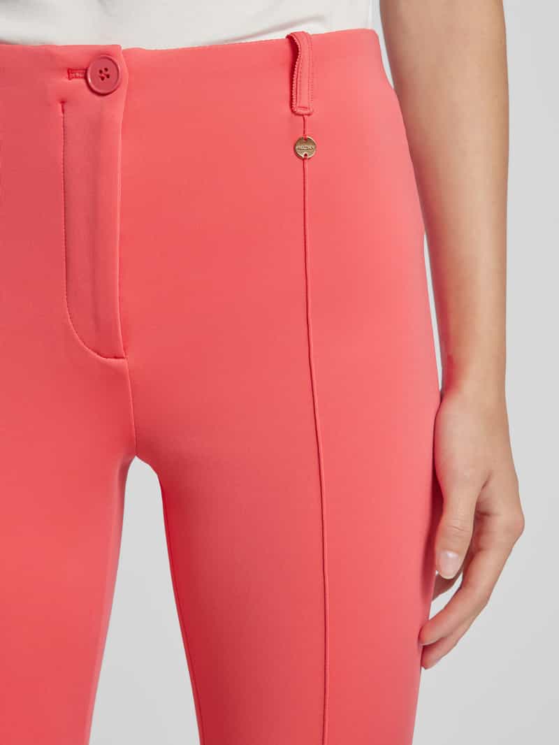 Marc Cain Slim fit pantalon met vaste bandplooien