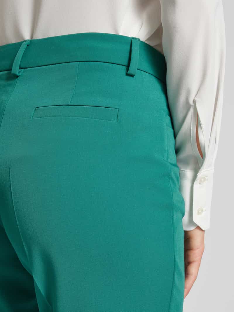 MORE & MORE Slim fit stoffen broek met persplooien
