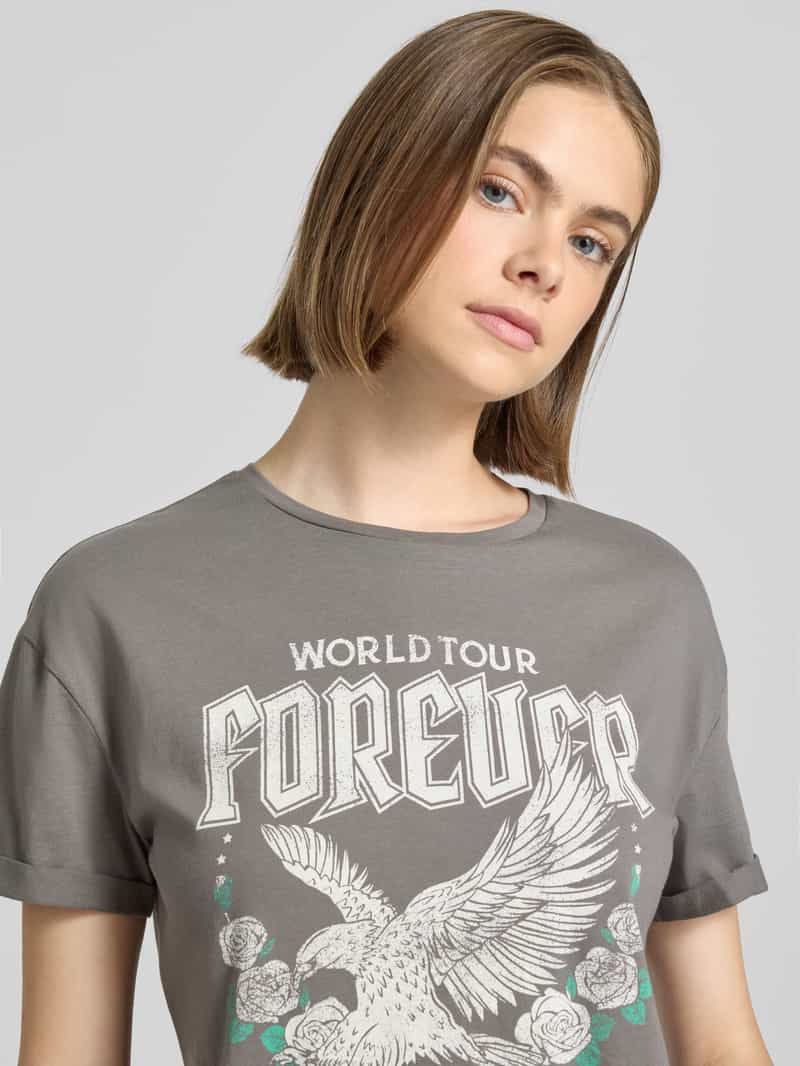 Noisy May Relaxed fit T-shirt van puur katoen model 'Brandy'