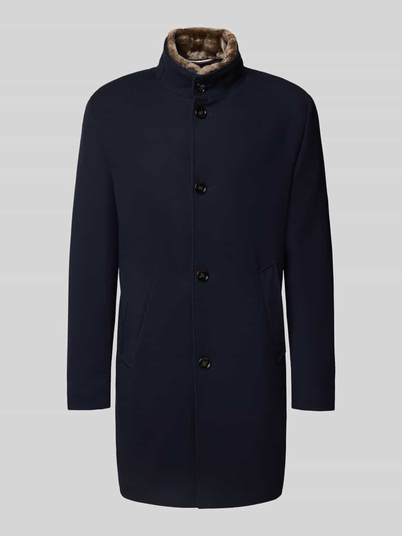 Bugatti Regular fit lange jas met viscose