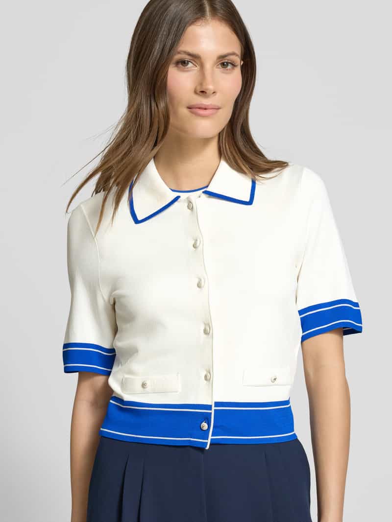 Marc Cain Cardigan van viscosemix met 1 2-mouwen