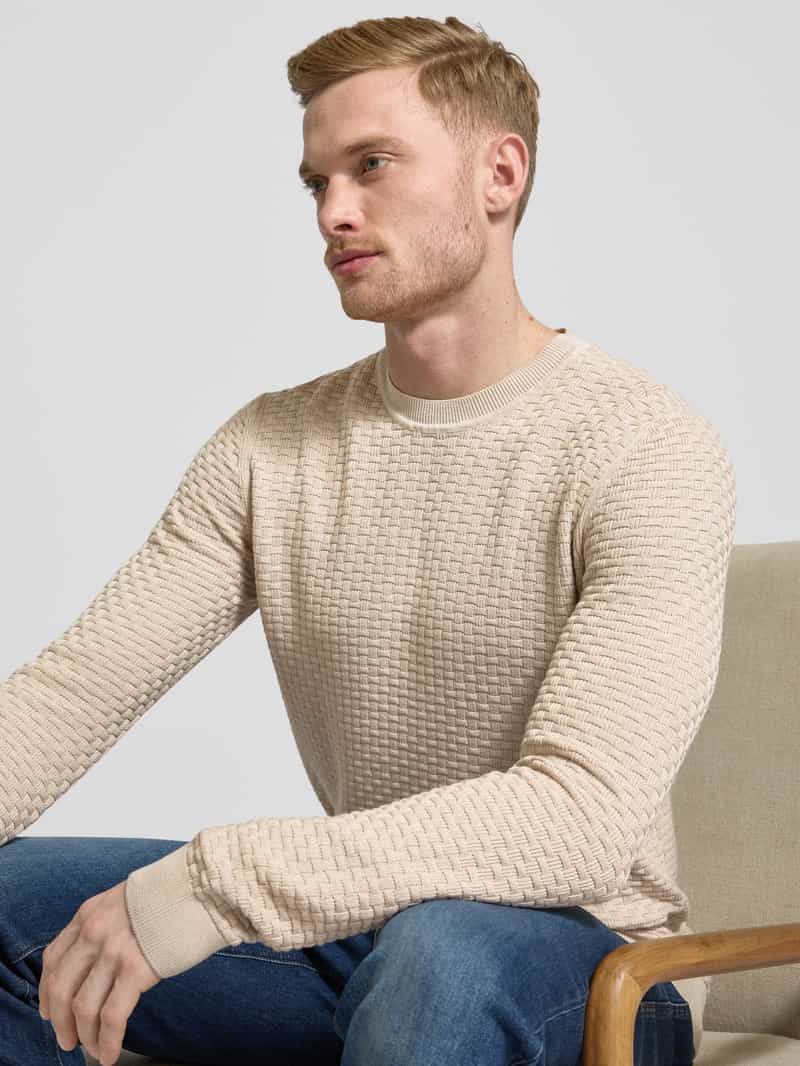 JOOP! Collection Gebreide pullover met ronde hals model 'Wanjo'