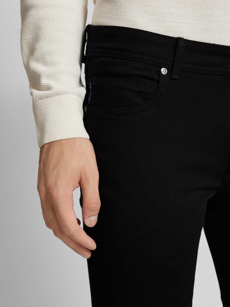 Christian Berg Men Straight fit jeans met contrastnaden van biologische katoenmix