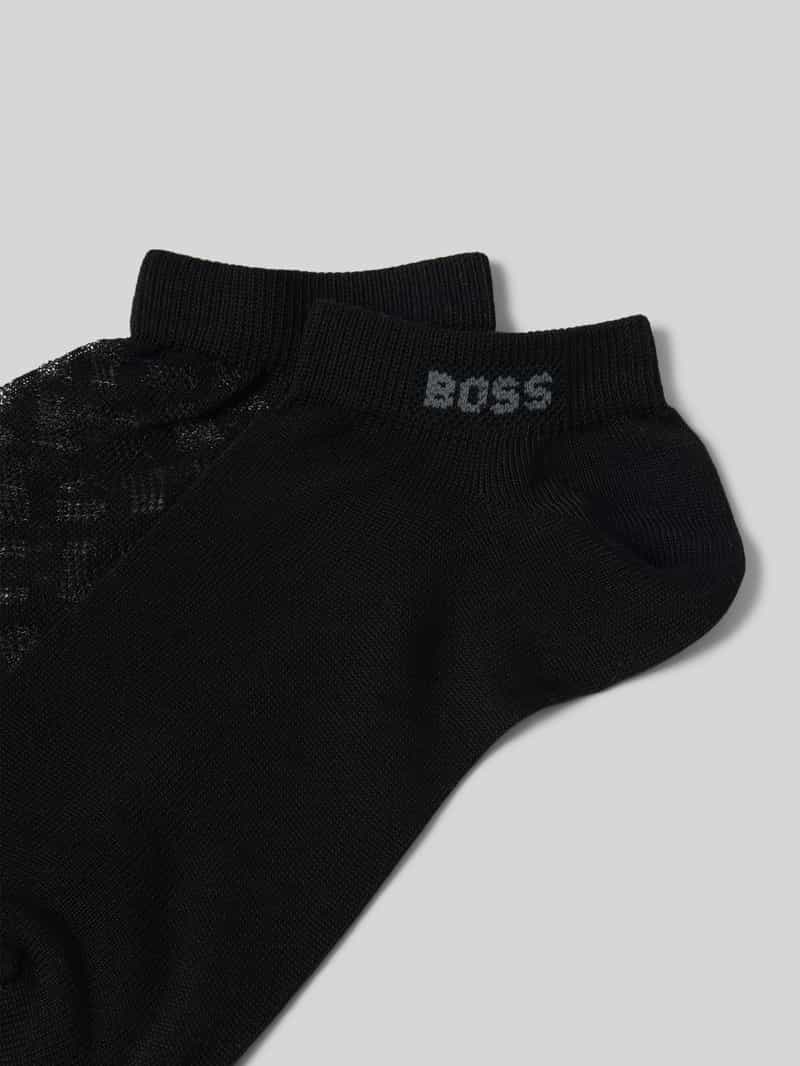 Boss Sneakersokken met elastische ribboordjes in een set van 2 paar