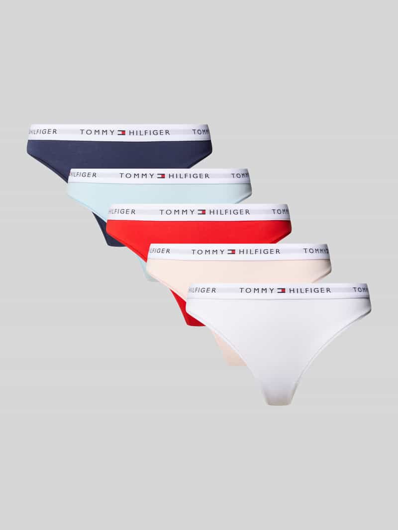 String met elastische label in band in set van 5