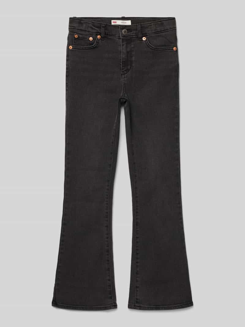 Levi s Kids High rise flared fit jeans van katoenmix met studs
