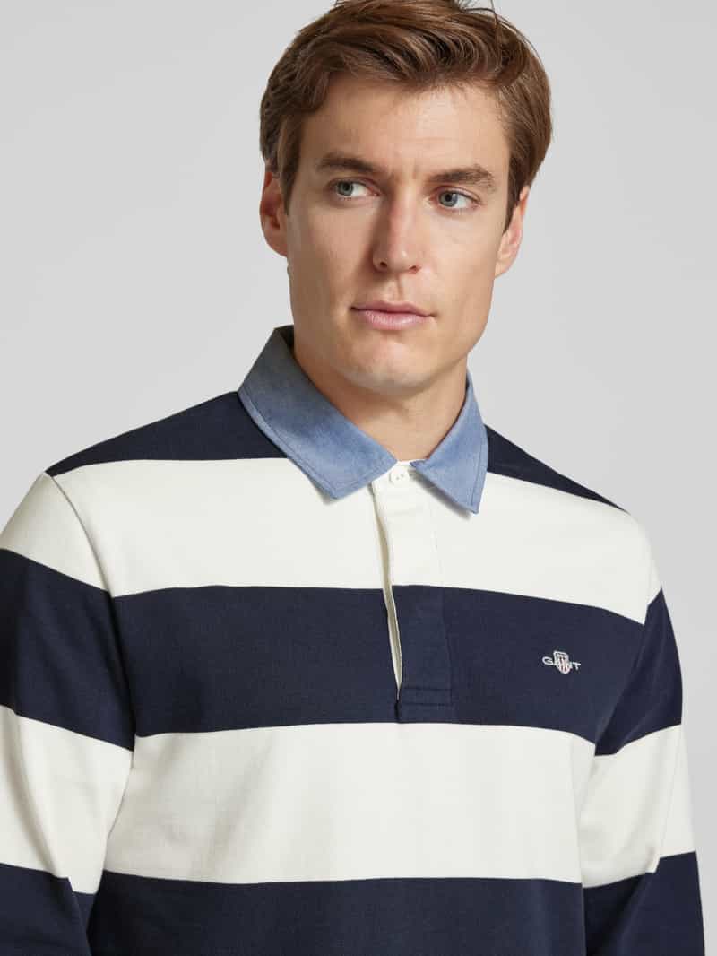 Gant Regular fit sweatshirt met labelstitching model 'CHAMBRAY'