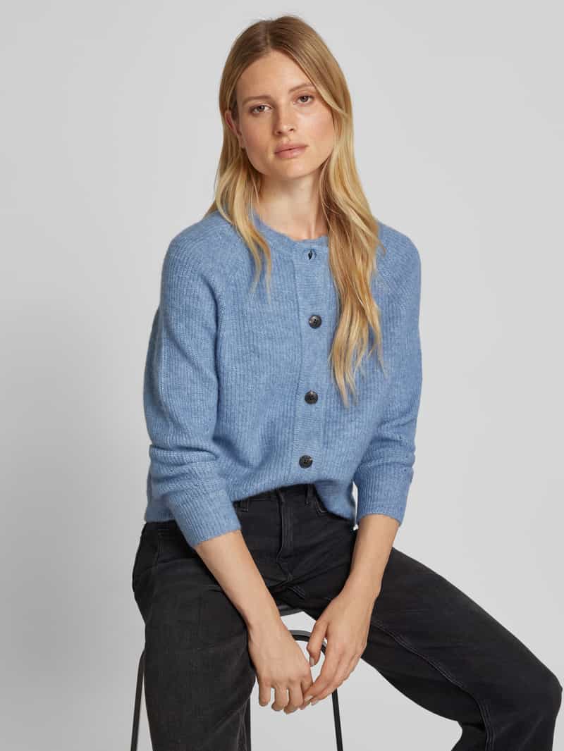 Selected Femme Gebreid jack met doorknoopsluiting model 'LULU'