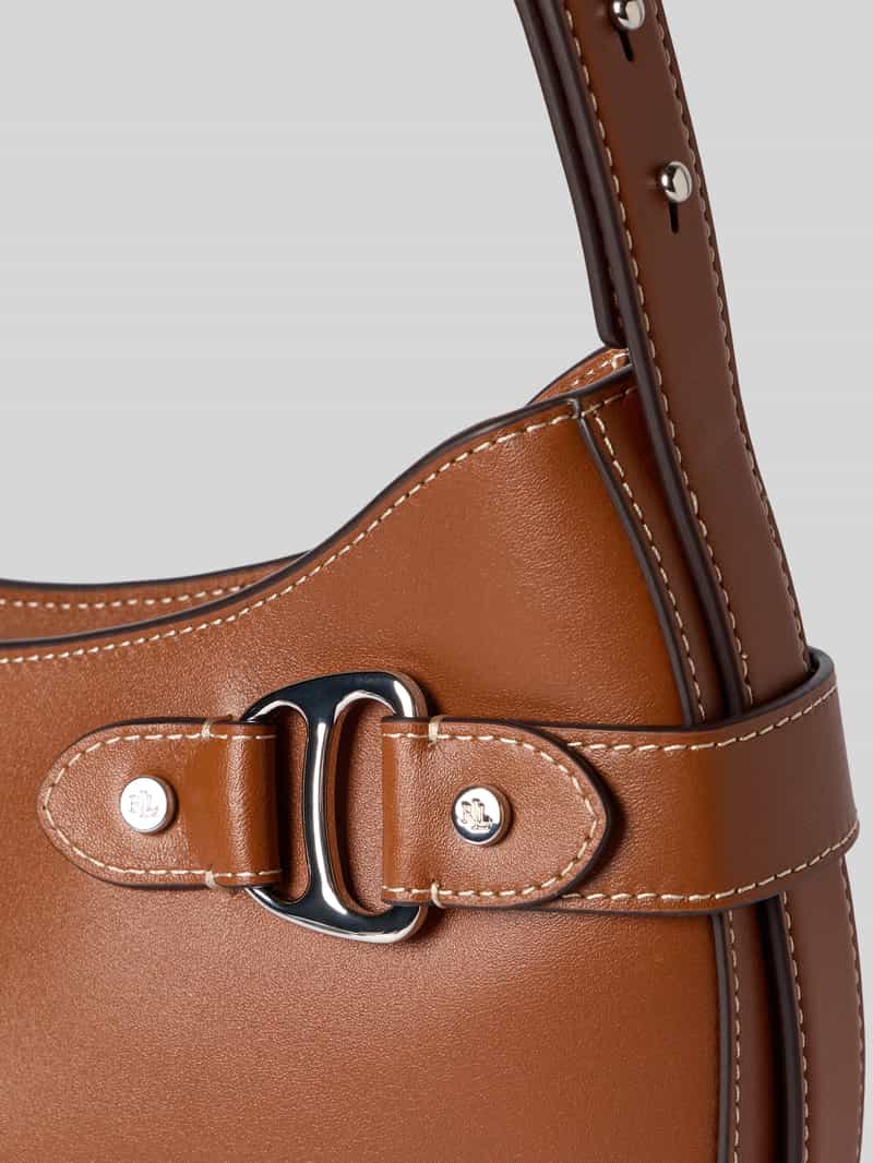 Lauren Ralph Lauren Handtas van echt runderleer met logo-applicatie