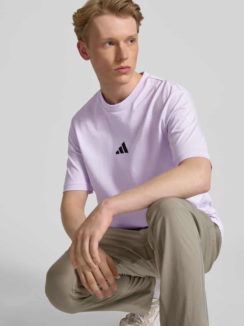 ADIDAS SPORTSWEAR T-shirt met labelstitching en ronde hals