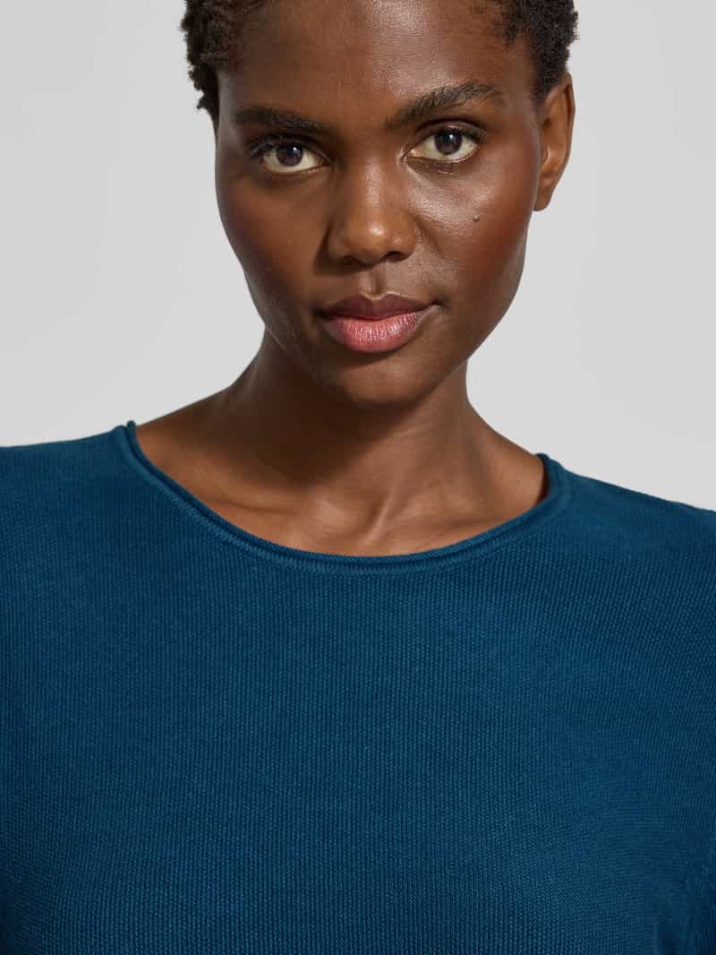 Tom Tailor Regular fit gebreide pullover van een mix van katoen en viscose