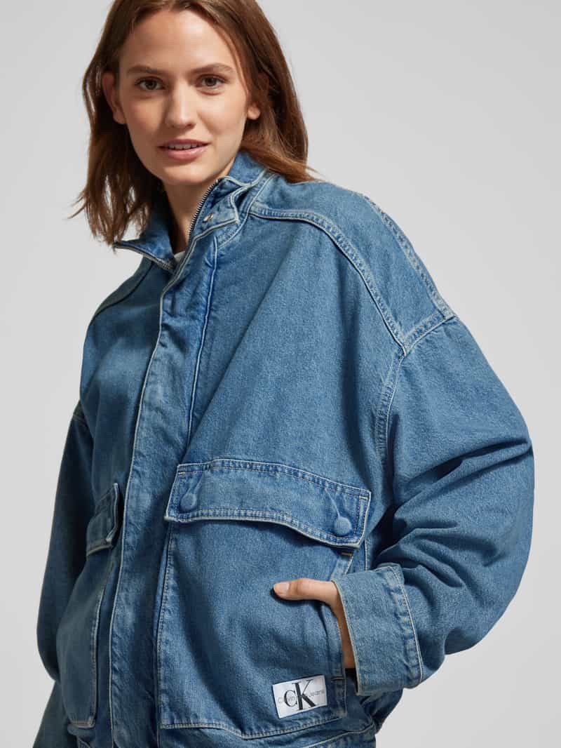 Calvin Klein Jeans Jeansjack met labelpatch model 'EASY'