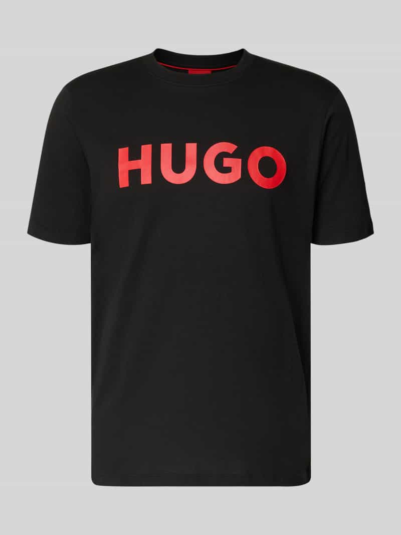 T-shirt met labelopschrift model 'DULIVIO'