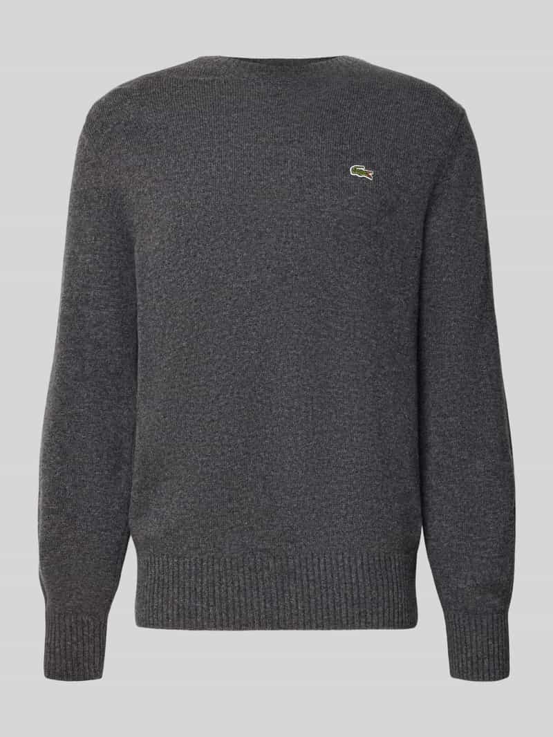 Lacoste Regular fit gebreide pullover van pure wol