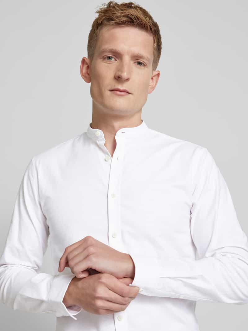 lindbergh Slim fit vrijetijdsoverhemd met opstaande kraag model 'Oxford'