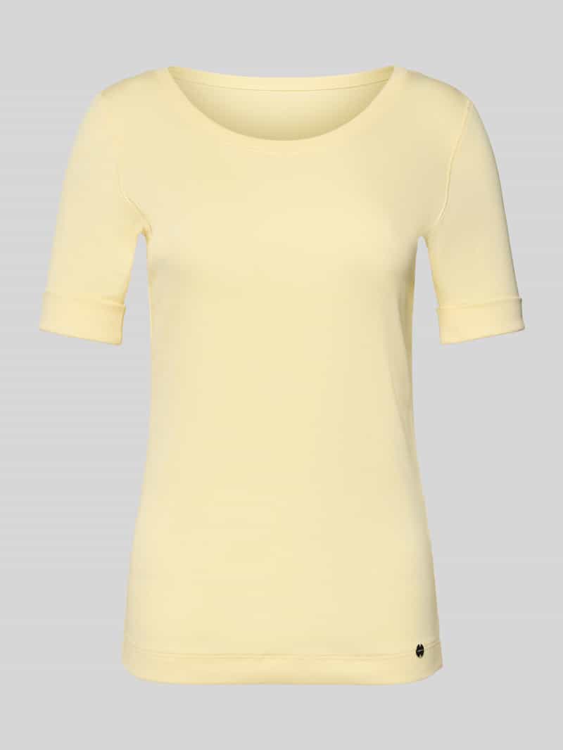 Marc Cain T-shirt met ronde hals en mouwen met opslag