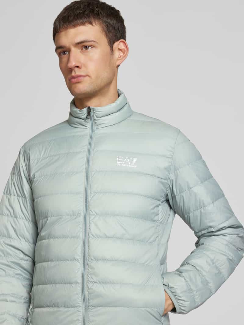 EA7 Emporio Armani Gewatteerd jack met labelprint model 'TRAIN CORE'
