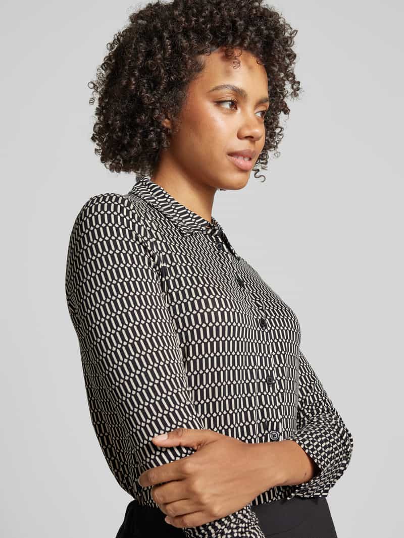 Marc O'Polo Regular fit blouse met lange mouwen en all-over motief