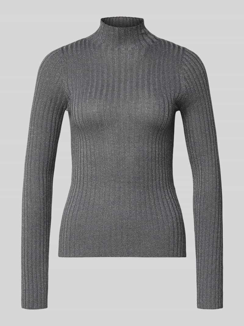 Liu Jo White Gebreide pullover met opstaande kraag