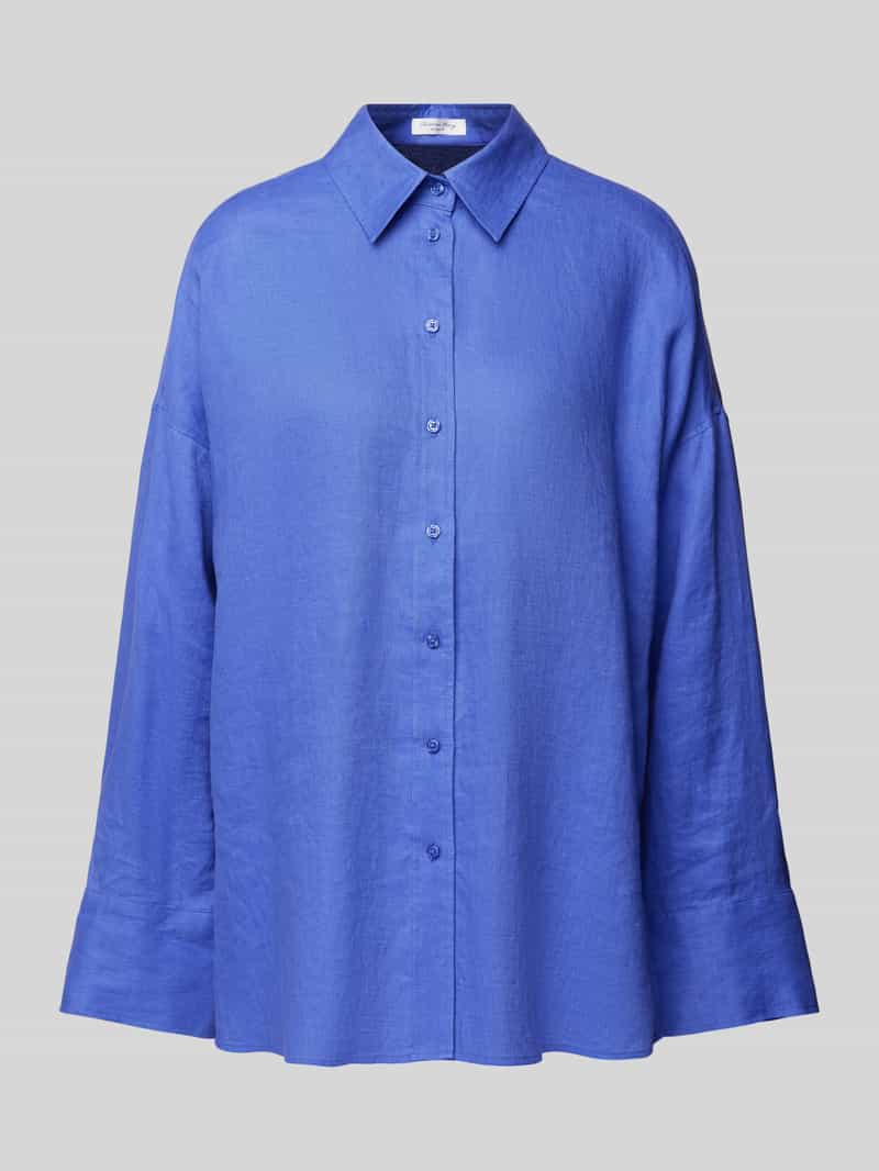Christian Berg Woman Relaxed fit linnen blouse met overhemdkraag