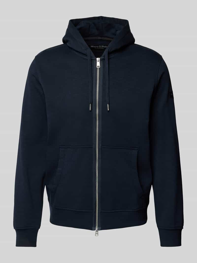 Marc O'Polo Regular fit sweatjack van puur katoen met tweewegsritssluiting