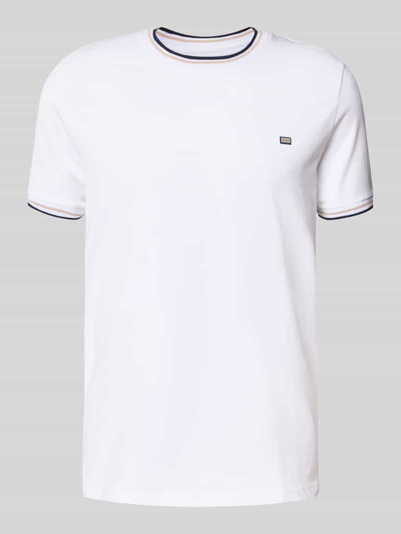 Christian Berg Men T-shirt met ribboorden