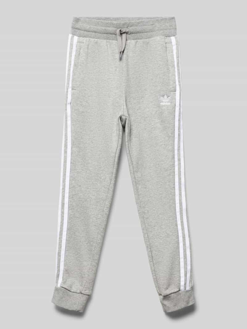 adidas Originals Regular fit sweatpants met labelstitching model 'TREFOIL'