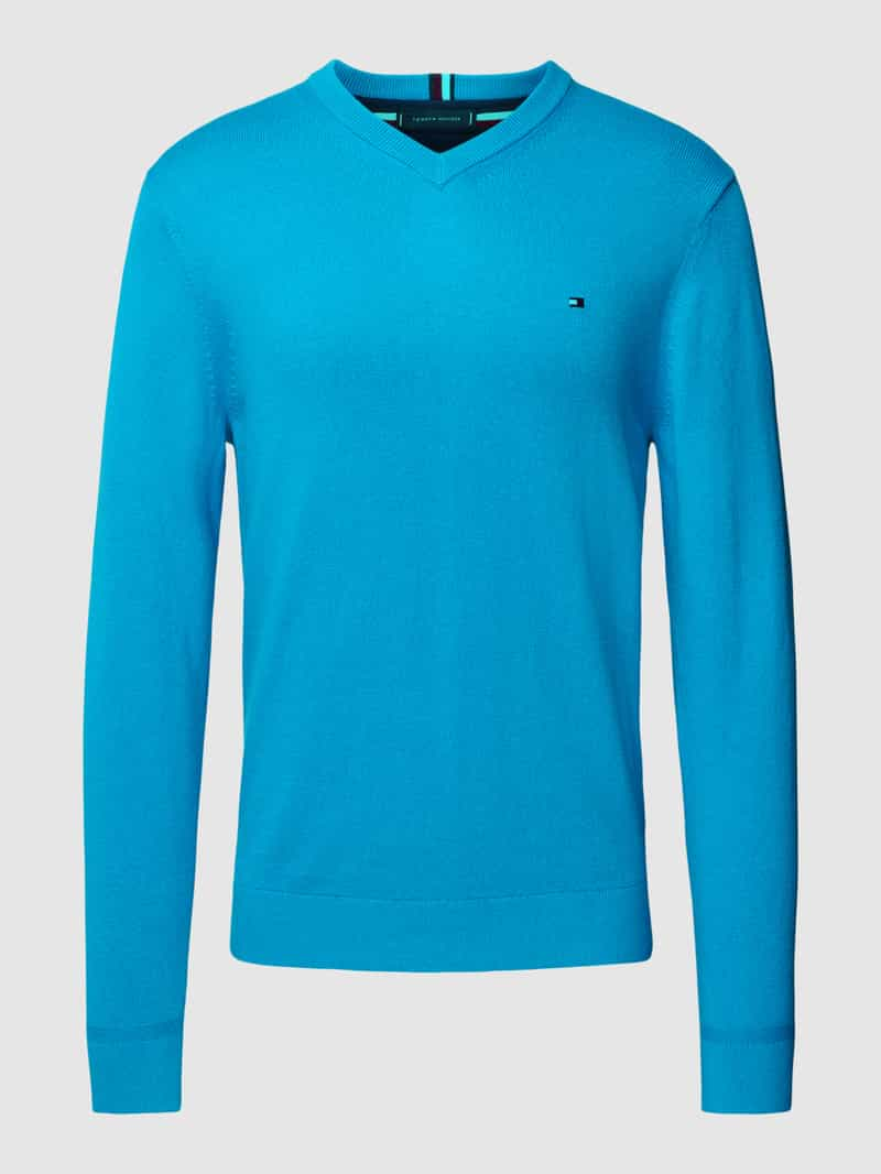 Tommy Hilfiger Gebreide pullover met V-hals, model 'PIMA'