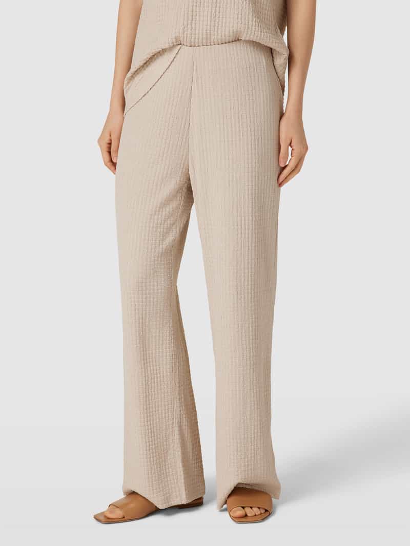 Flared fit stoffen broek met structuurmotief Christian Berg Woman