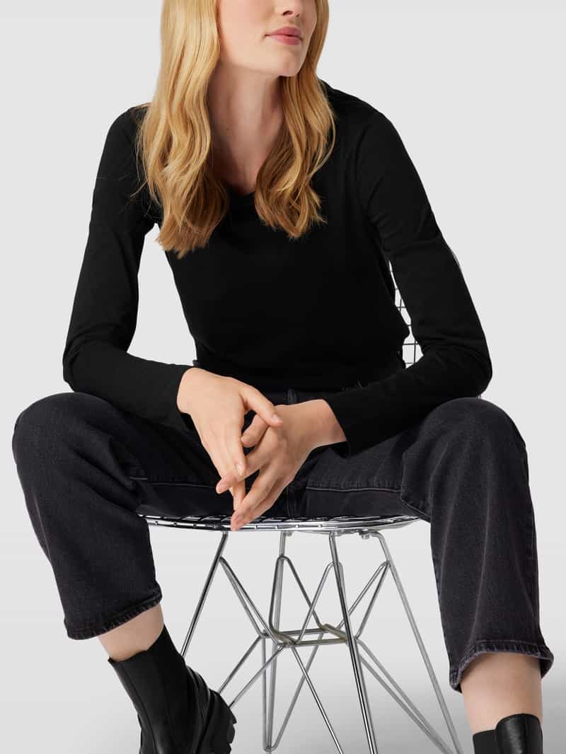 Marc O'Polo Shirt met lange mouwen van katoen met logodetail