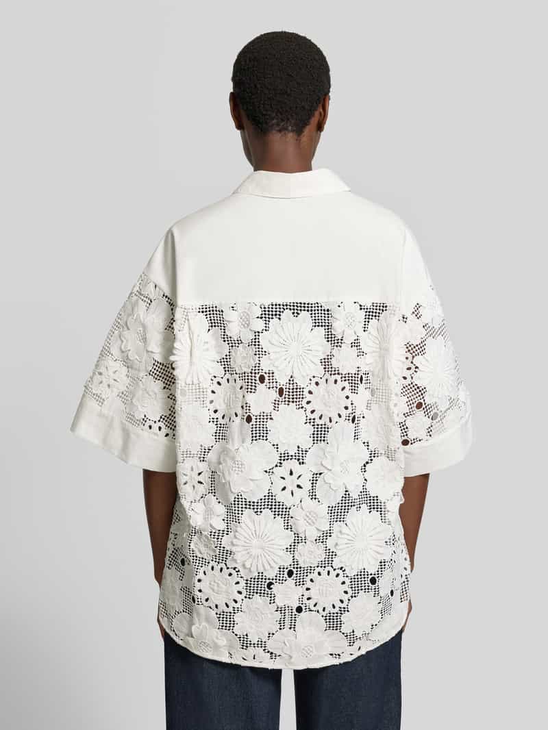 Essentiel Antwerp relaxed fit blouse met korte mouwen van puur katoen model 'KALI'