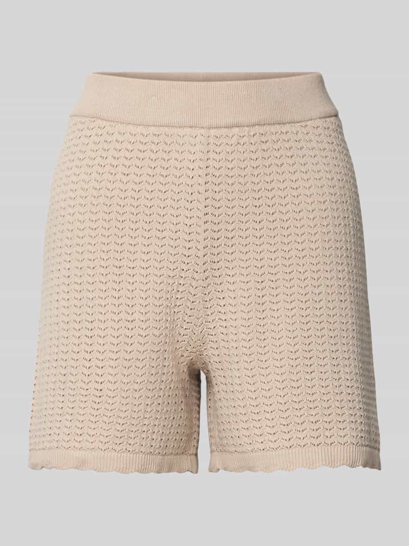 Pieces Regular fit gebreide korte broek van puur katoen model 'SCOUT'